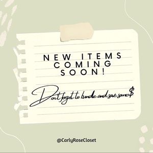 NEW ITEMS COMING SOON